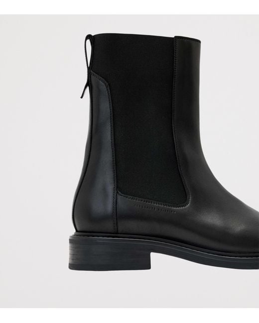 AllSaints Black Leather Beryl Boots