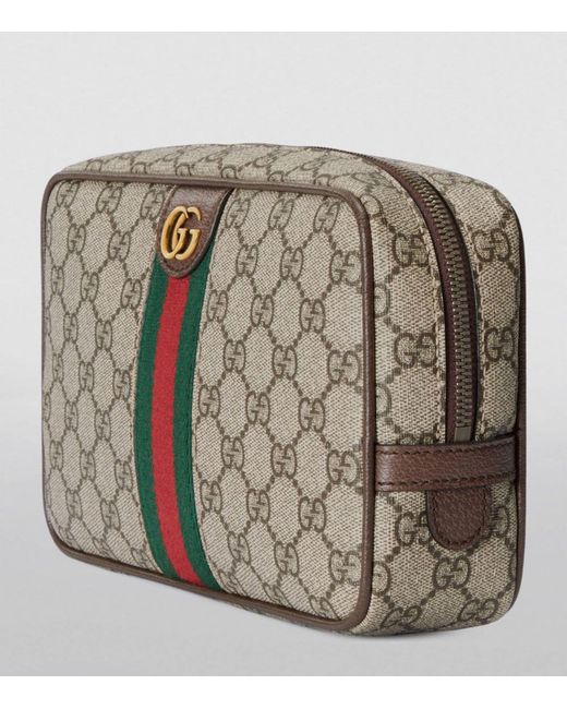 Gucci Gray Web Savoy Wash Bag for men