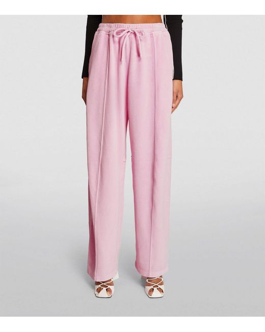Alexander Wang Pink Track Trousers With Apple Logo