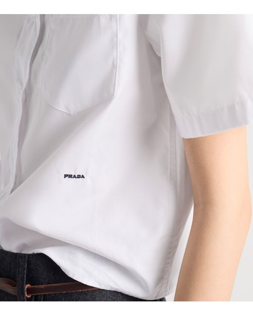 Prada White Cotton Poplin Shirt