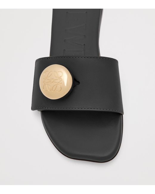Loewe Black Pebble Slides