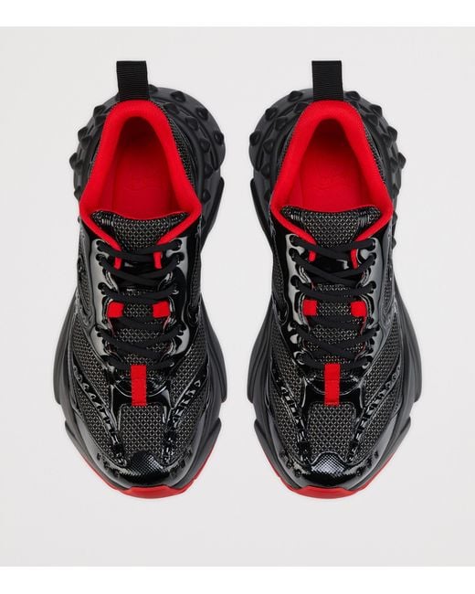 Christian Louboutin Black So Flo Mesh Runner Sneakers for men