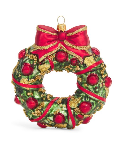 Harrods Red Wreath Tree Decoration