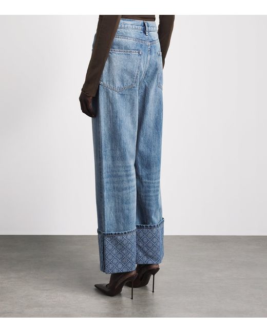 Tory Burch Blue High-Rise Straight Jeans