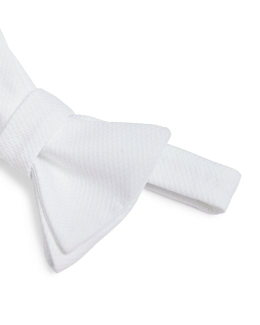 Ralph Lauren White Cotton Piqué Bow Tie for men