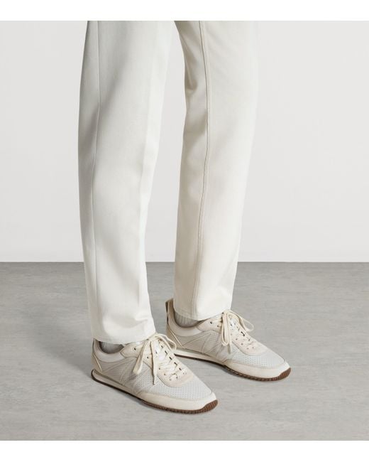 Dunhill White Leather The Ian Runner Sneakers for men