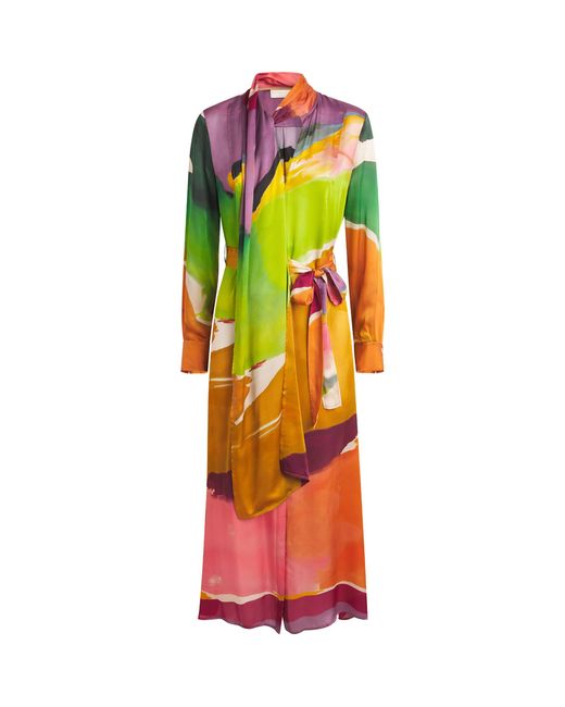 Ulla Johnson Multicolor Silk Critique Maxi Dress