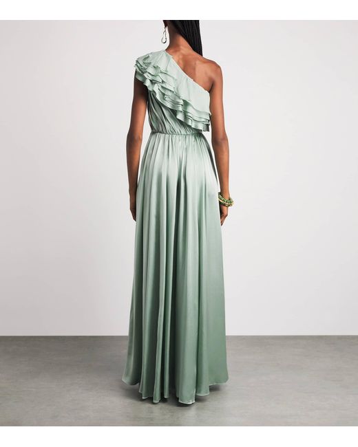 Ulla Johnson Green Silk Avalina Gown