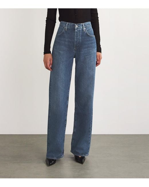 Citizens of Humanity Blue Annina Wide-Leg Jeans