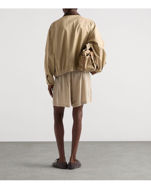 Prada Natural Silk Bermuda Shorts for men