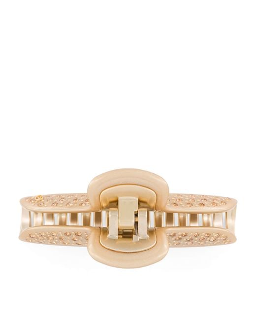Alexandre De Paris Natural Plated Crystal-Embellished Claw Hair Clip