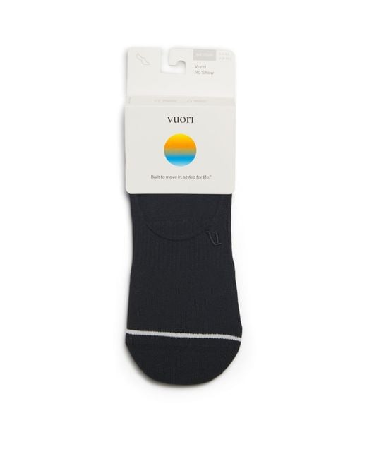 vuori White No Show Performance Socks for men