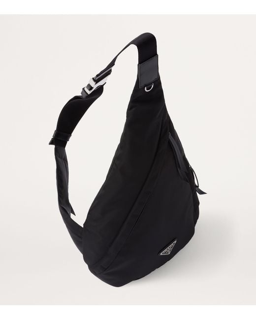 Prada Black Re-Nylon And Leather Backpack for men