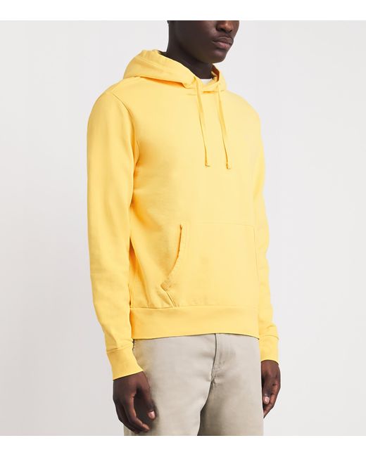 Polo Ralph Lauren Yellow Cotton Loopback Fleece Polo Pony Hoodie for men