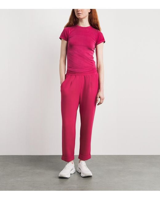 Varley Red The Rolled Cuff Sweatpants