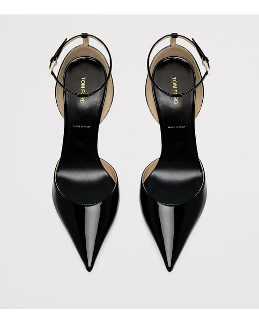 Tom Ford Black Patent Leather Vertigo Pumps 105