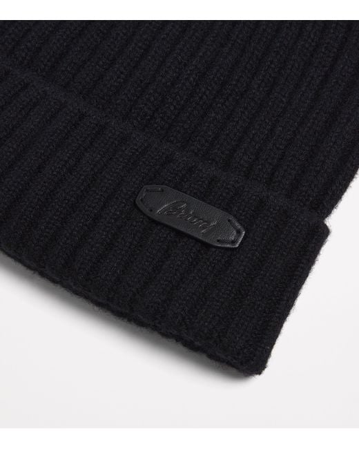 Brioni Black Cashmere Beanie for men