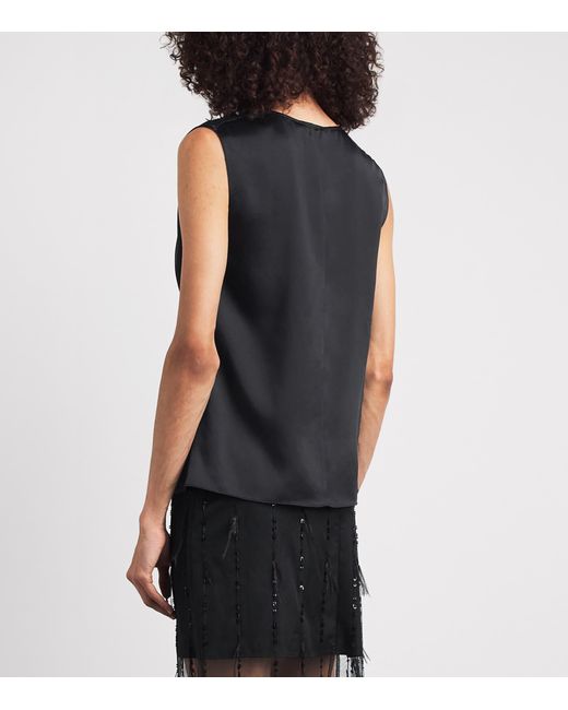 Rag & Bone Black Silk Vinnie Top