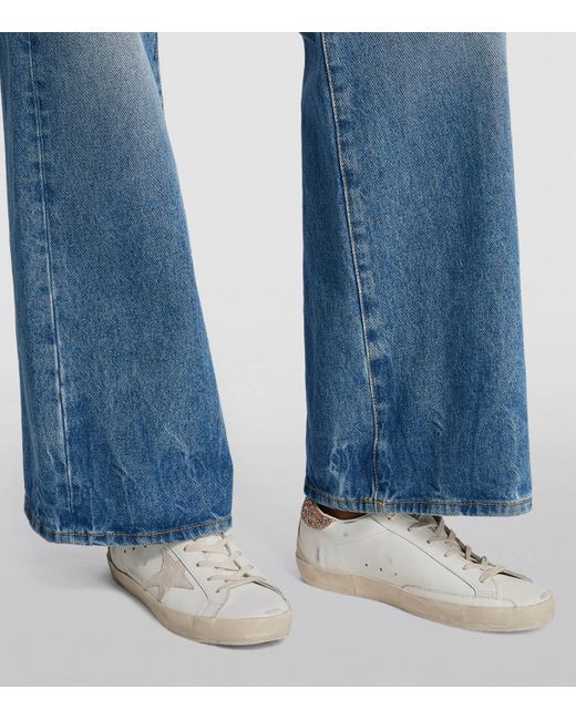 Golden Goose Deluxe Brand White Leather Super-Star Sneakers