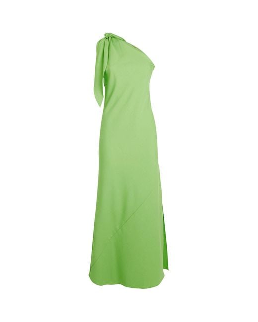 Cult Gaia Green One-shoulder Kamila Maxi Dress