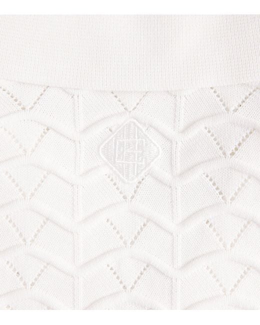 CHE White Ripple Knitted Polo Shirt for men