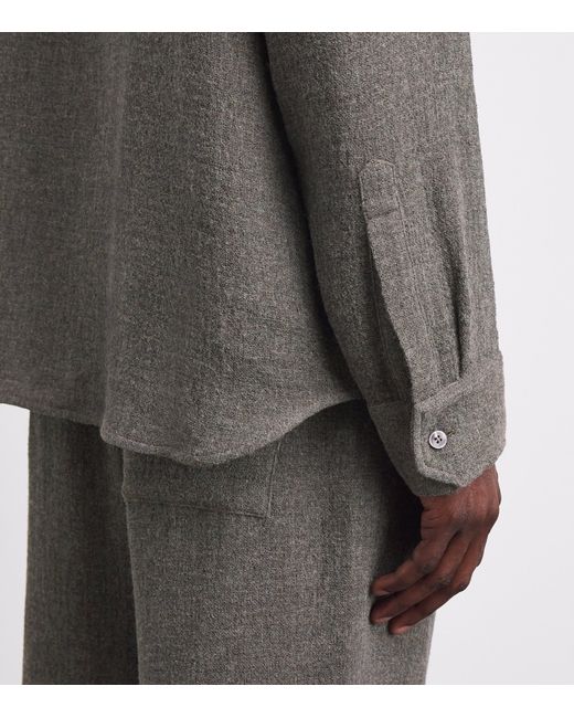 Won Hundred Gray Wool-Viscose Adriel Shirt for men