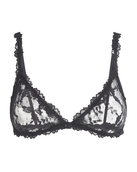 Skims Black Lace Triangle Bralette