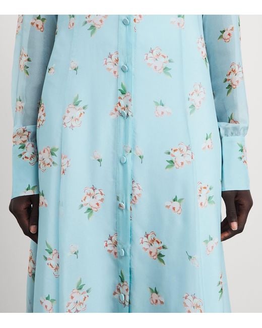 LEO LIN Blue Floral Lilith Maxi Dress