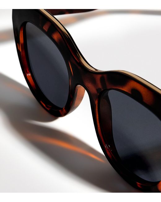 Le Specs Blue Oversized Air Heart Sunglasses for men