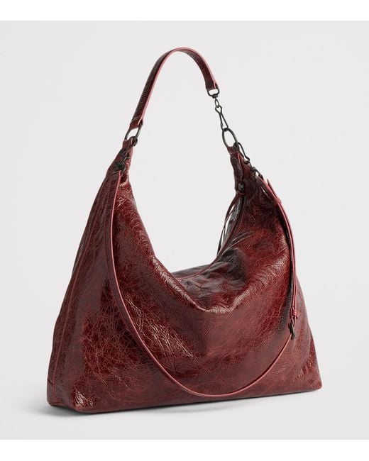 Balenciaga Brown Medium Lambskin Le City Shoulder Bag