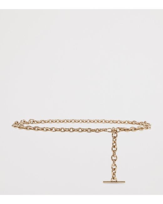 McQueen Metallic T-Bar Chain Belt