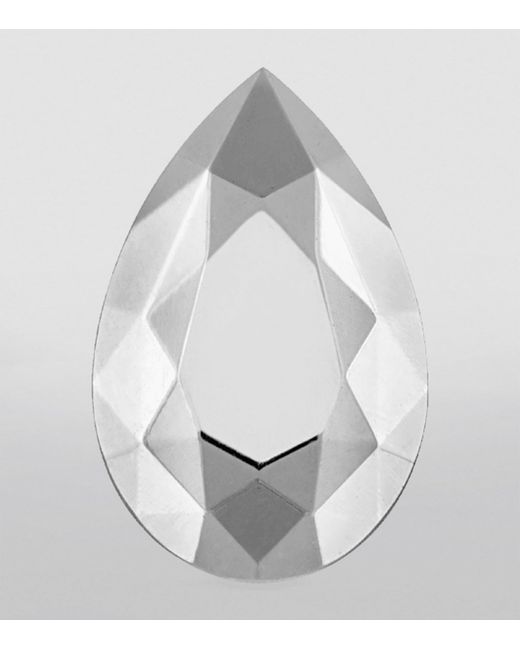 Maria Tash Metallic Faceted Pear Threaded Stud Earring