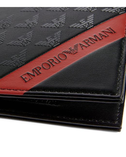 Emporio Armani Black Logo Bifold Card Holder for men
