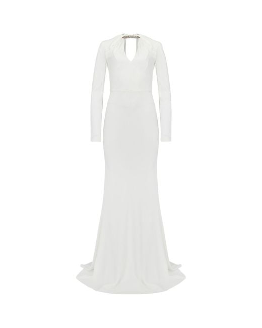 Alexander McQueen White Twisted Crystal Dress