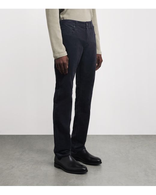 PAIGE Blue Corduroy Federal Slim-Straight Jeans for men
