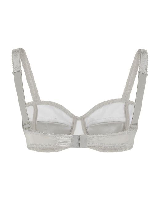 Dolce & Gabbana Gray Foiled Balconette Bra