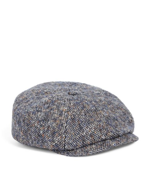 Stetson Gray Donegal Tweed Flat Cap for men