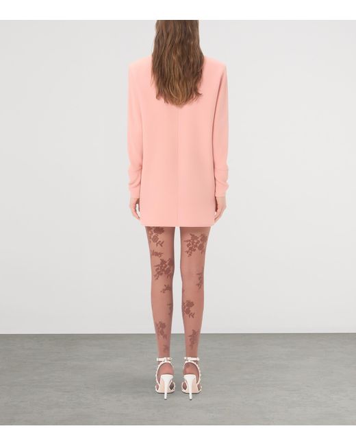Valentino Pink Silk Bow-Embellished Mini Dress