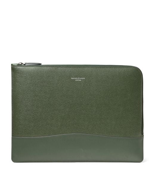 Aspinal Green City Folio Laptop Case