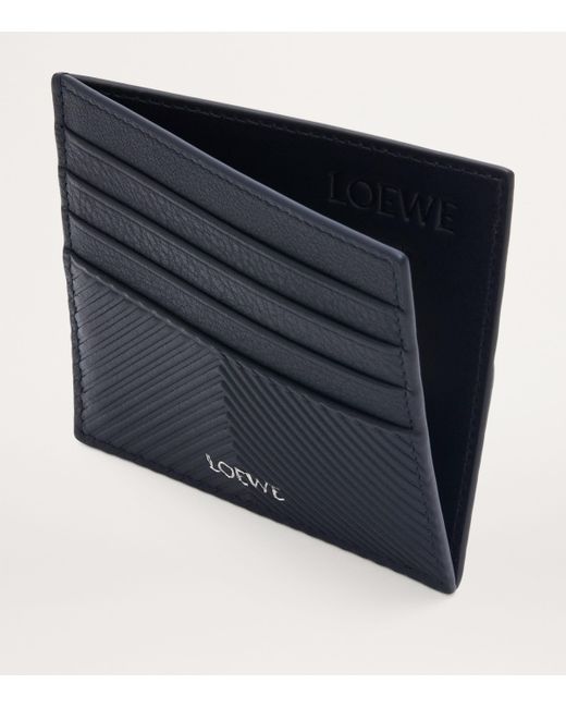 Loewe Blue Leather Logo Card Holder for men