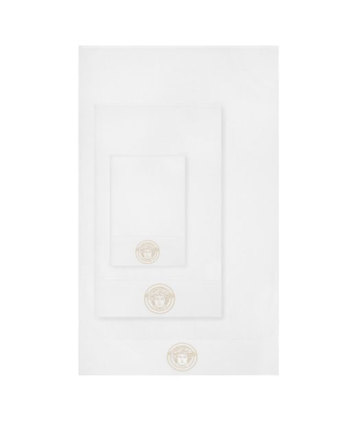 Versace White Set Of 5 Medusa Gala Towels