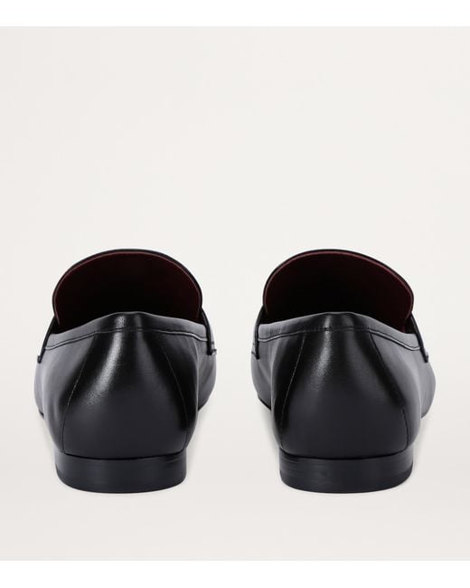 Tory Burch Black Leather Eleanor Loafers