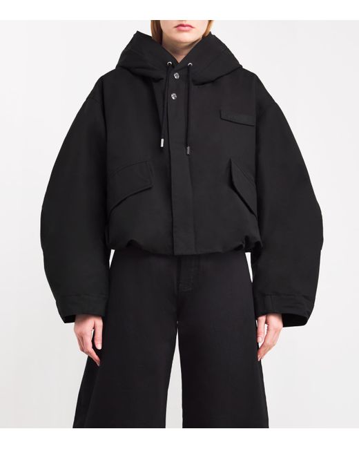 Jacquemus Black Water-Repellent Caraco Parka Jacket