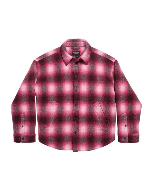 Balenciaga Red Wool Plaid Jacket