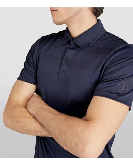 Bogner Blue Striped Polo Shirt for men