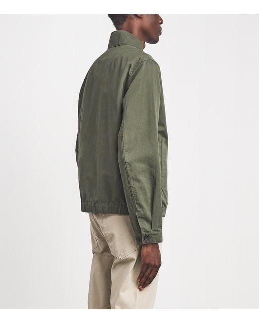 Vince Green Cotton-Linen Bomber Jacket for men