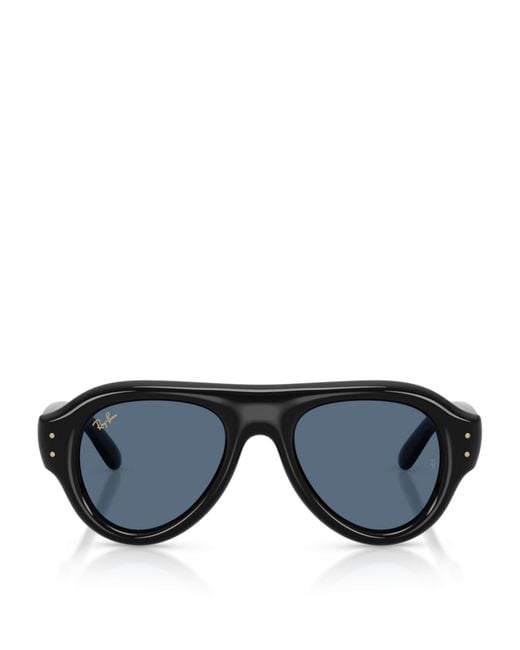 Ray-Ban Blue Aviator Puffer Sunglasses