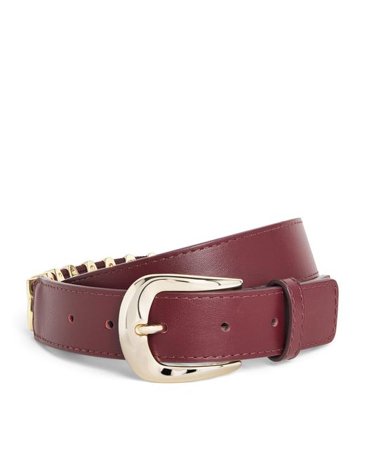 Sandro Purple Leather Studded Belt