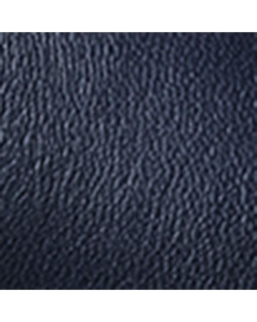 Aspinal Blue Wool-Cashmere Lined Leather Gloves