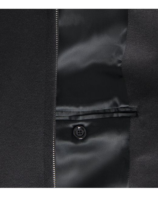 Lardini Black Cashmere-Wool Bomber Jacket for men